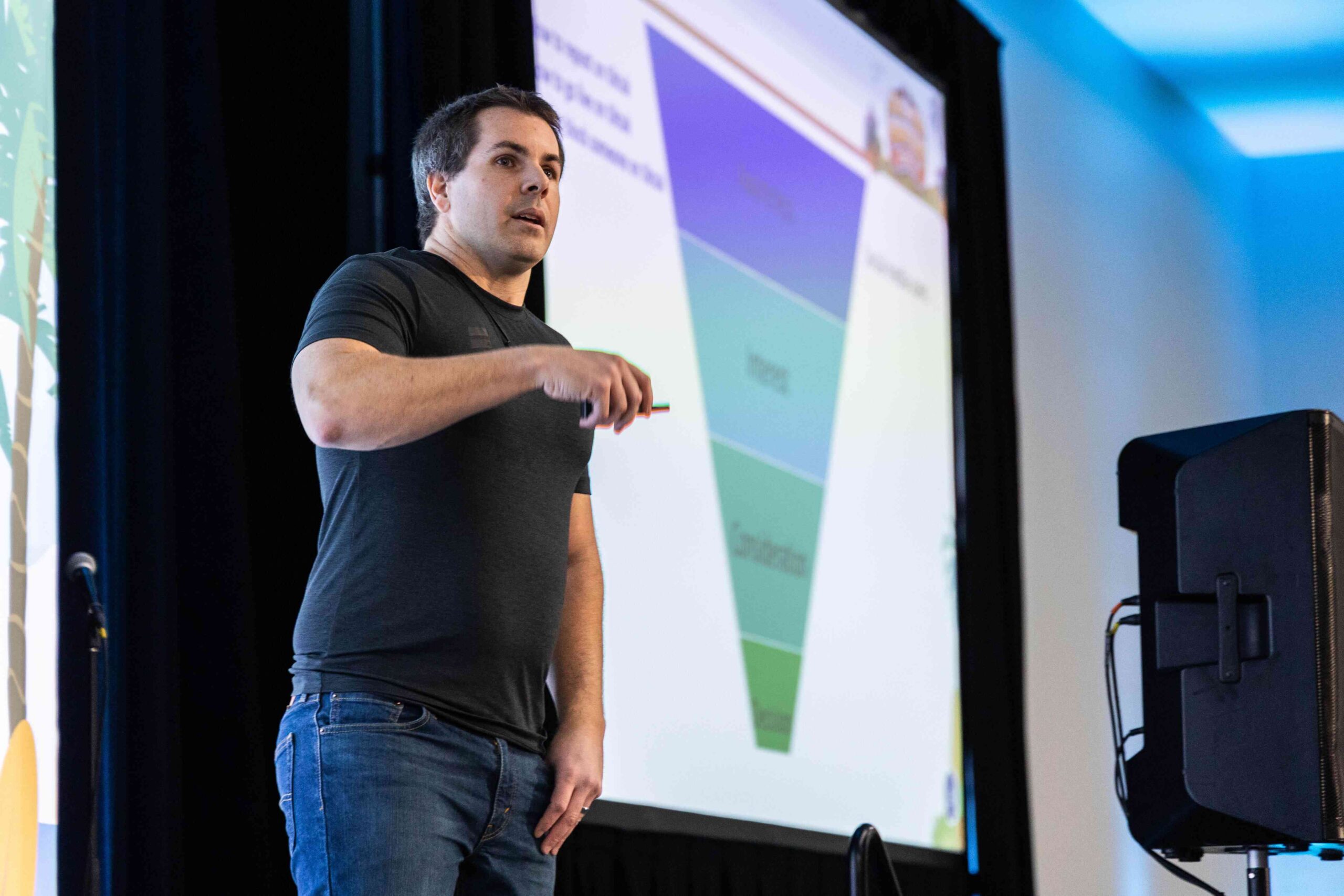 Jeff Oxford speaking at an industry conference